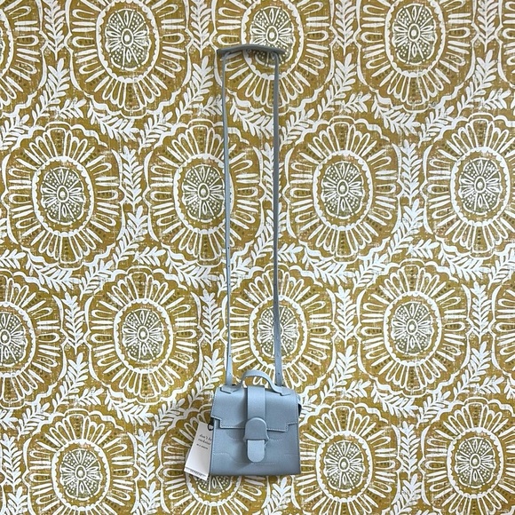 NWT Senreve Alunna Mini Pebbled Convertible Backpack Satchel Bag in Dove Gray - Picture 13 of 15